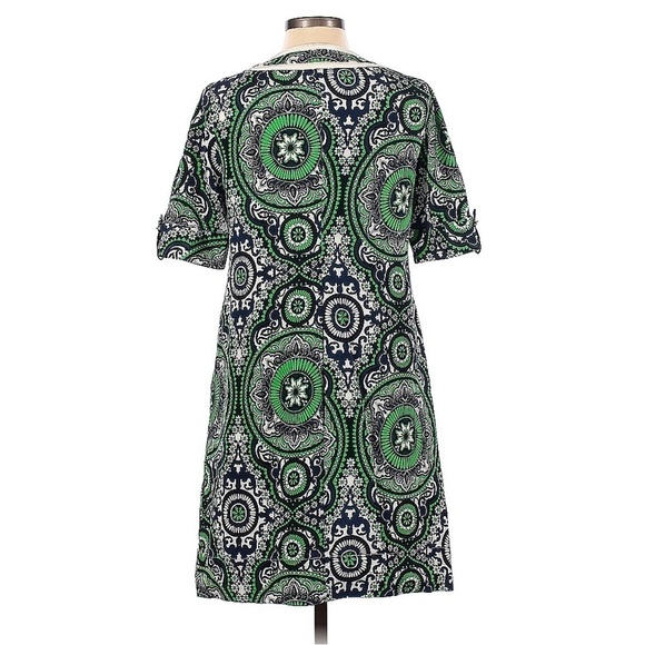 Shoshanna Silk Blend V Neck Paisley Mini Dress - Picture 2 of 6